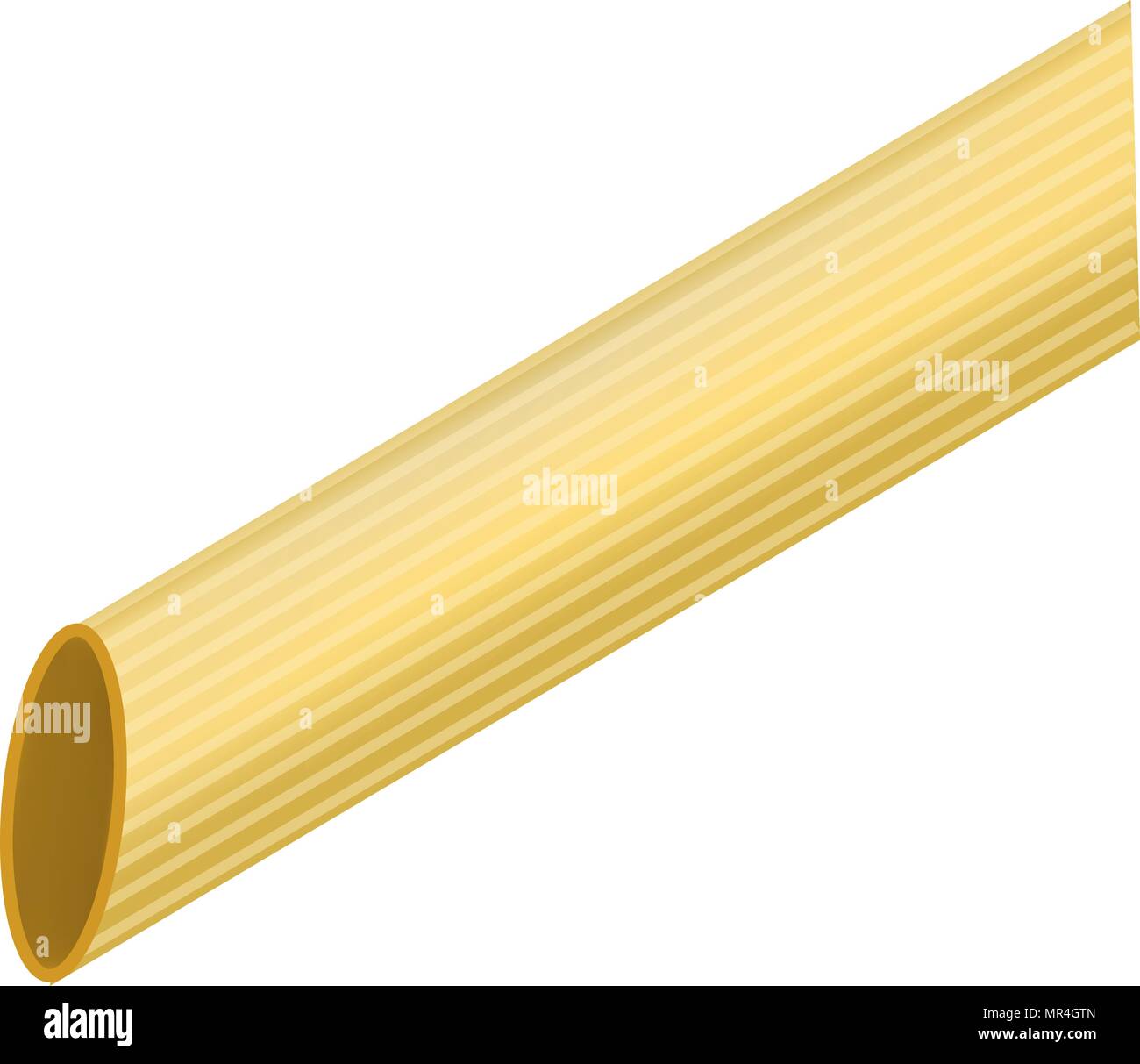 Pasta rigatoni mockup, realistic style Stock Vector