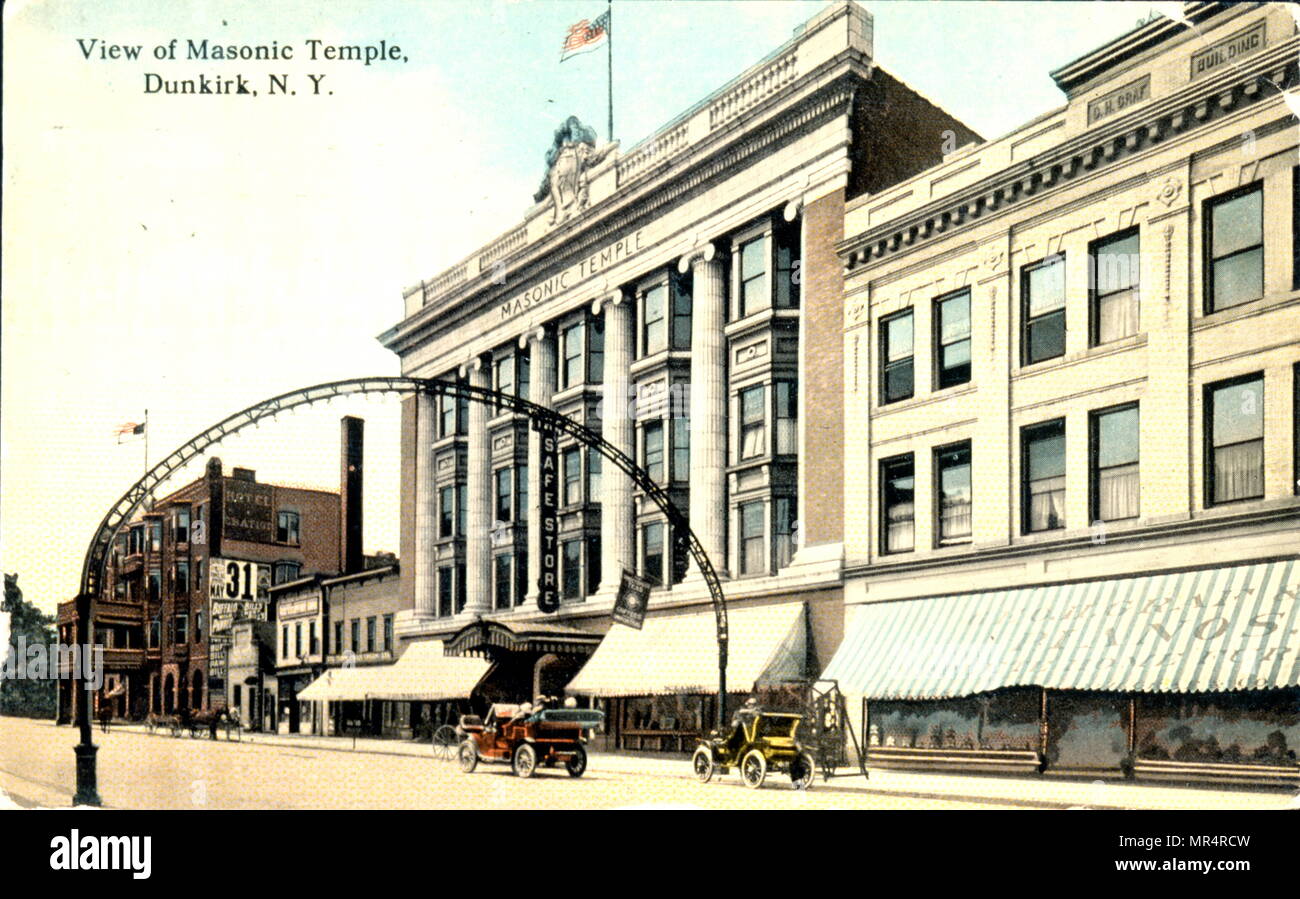 Masonic Temple, Dunkirk, New York, USA 1920 Stock Photo Alamy