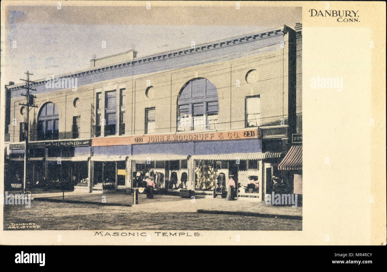 Masonic Temple, Danbury, Connecticut, USA 1920 Stock Photo