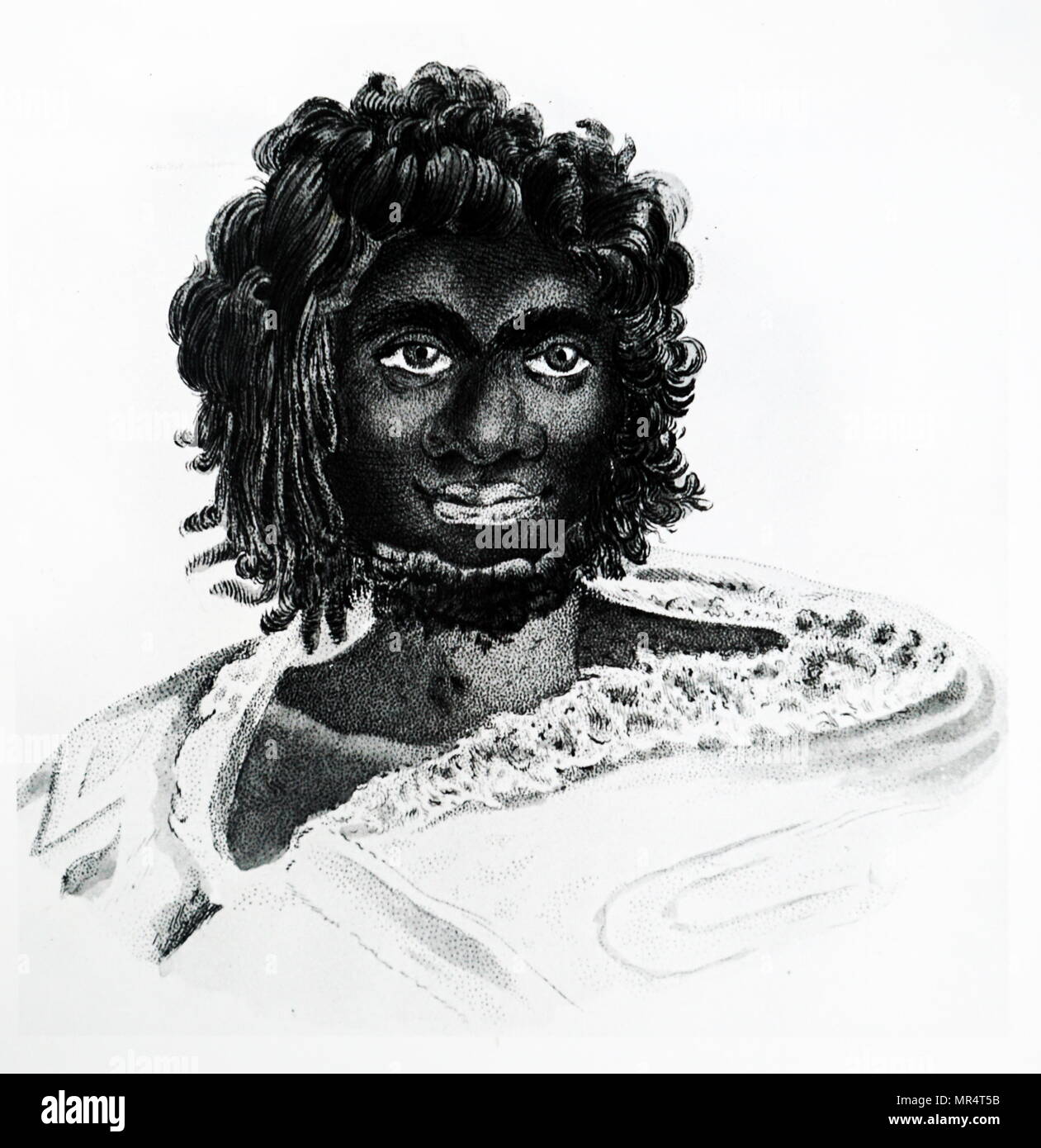Portrait of Yango Mungo ye Yango, a native of Bathurst, New South Wales, Australia. Dated 19th century Stock Photo