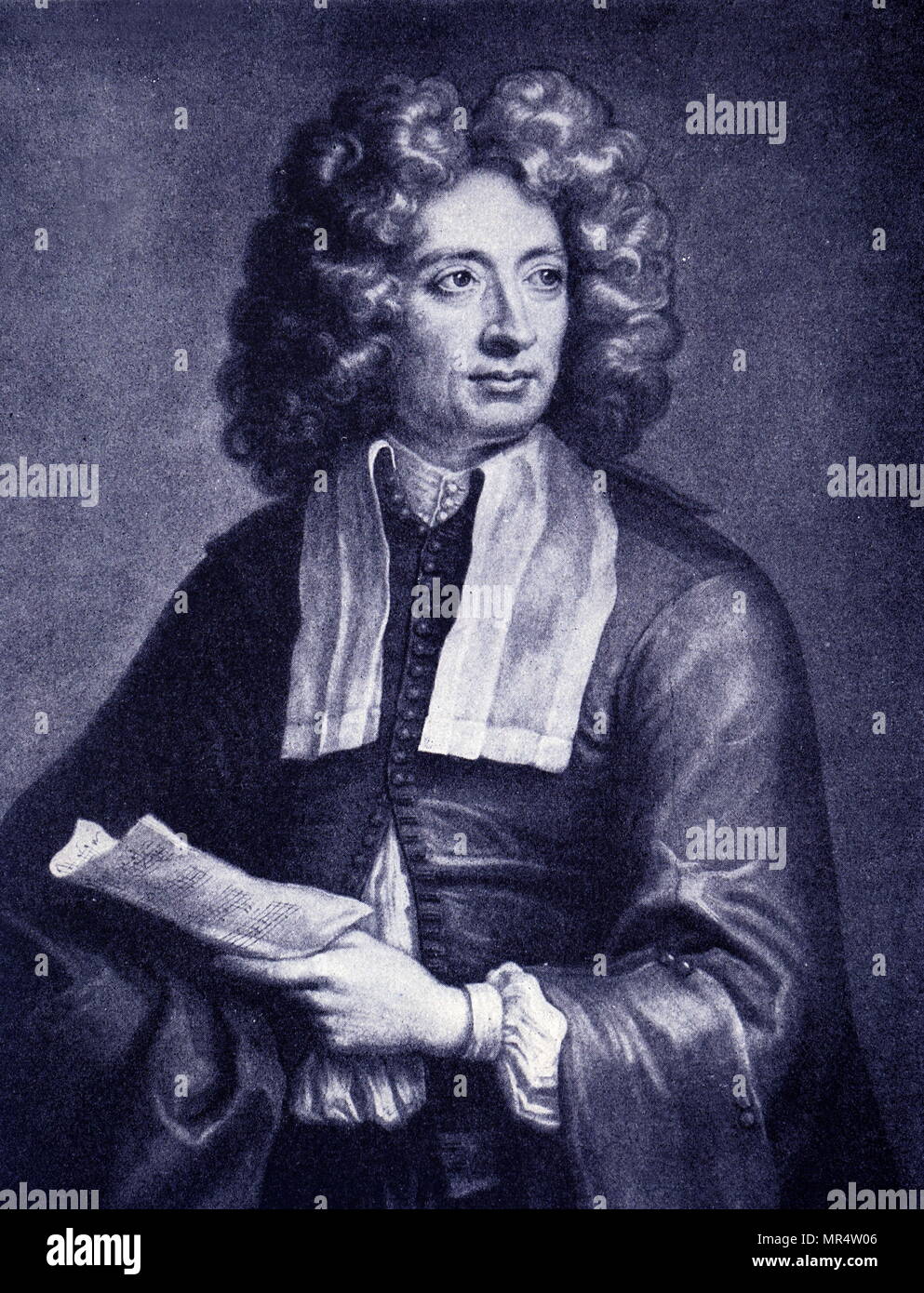 Portrait of Arcangelo Corelli (1653-1713) an Italian violinist and composer of the Baroque era. Dated 18th century Stock Photo