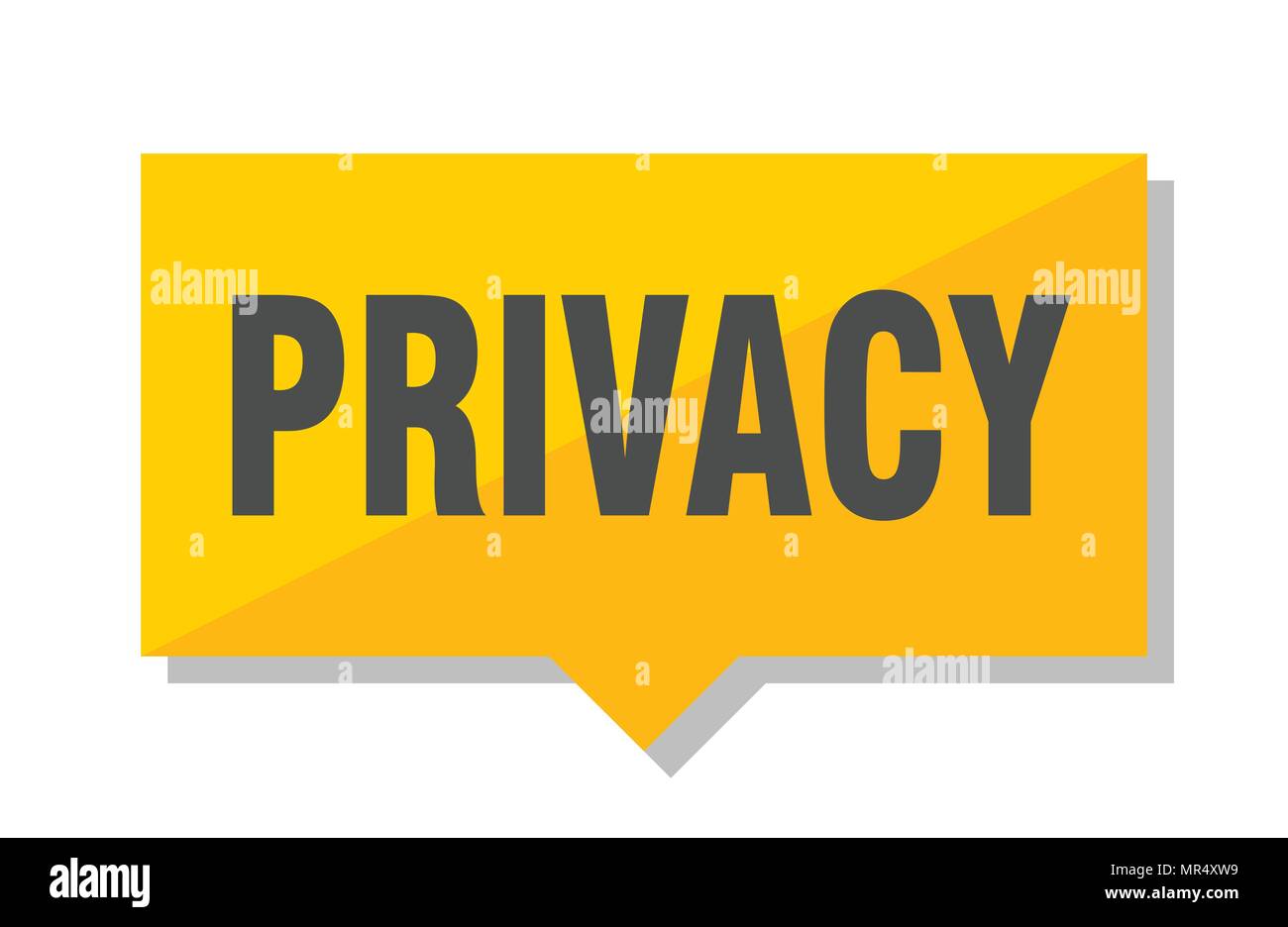 privacy yellow square price tag Stock Vector Image & Art - Alamy