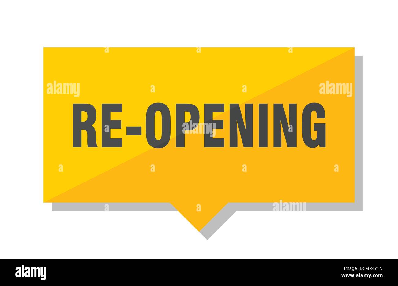 Open Price Button re-opening yellow square price tag Stock Vector Image & Art - Alamy