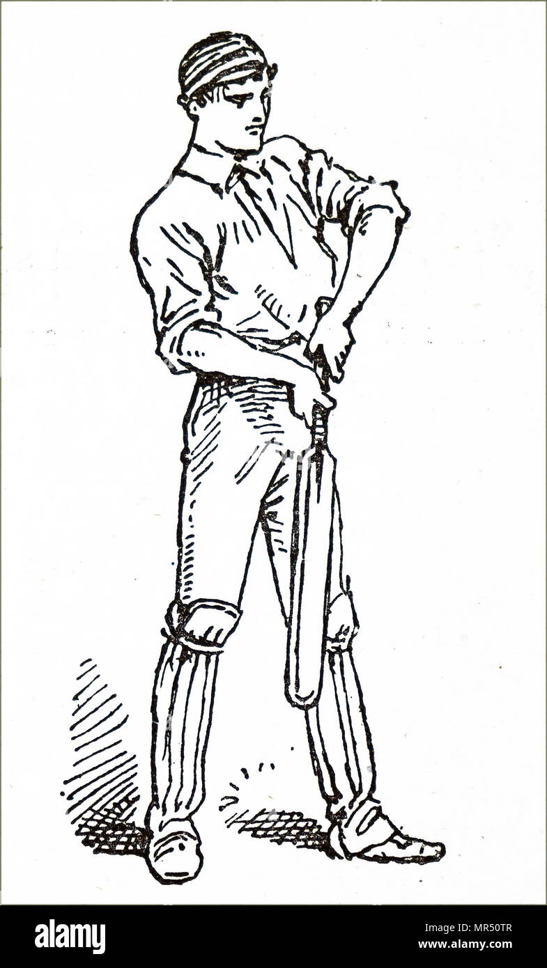 Cartoon Depicting Men Playing Cricket Dated 19th Century