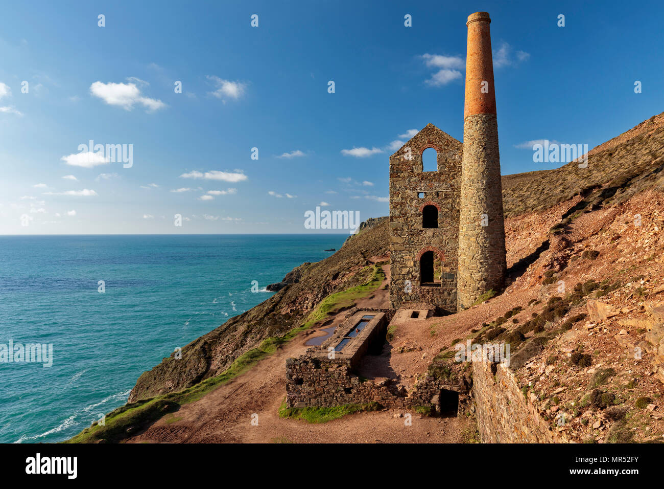 Towanroath Engine House, Chapel Porth, Cornwall Stock Photo