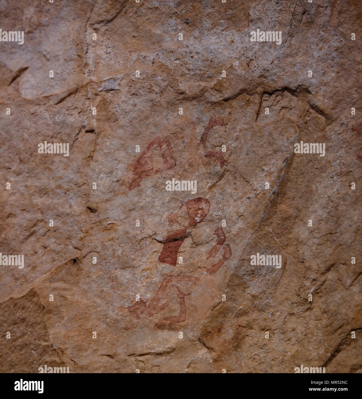 Cave paintings and petroglyphs in Tassili nAjjer national park in Algeria Stock Photo