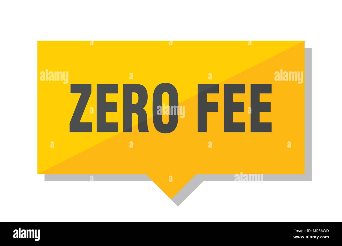 zero fee yellow square price tag Stock Vector Image & Art Alamy