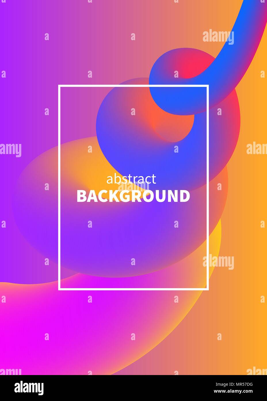 3d Shape Fluid Design Electronic Music Poster Abstract Flyer