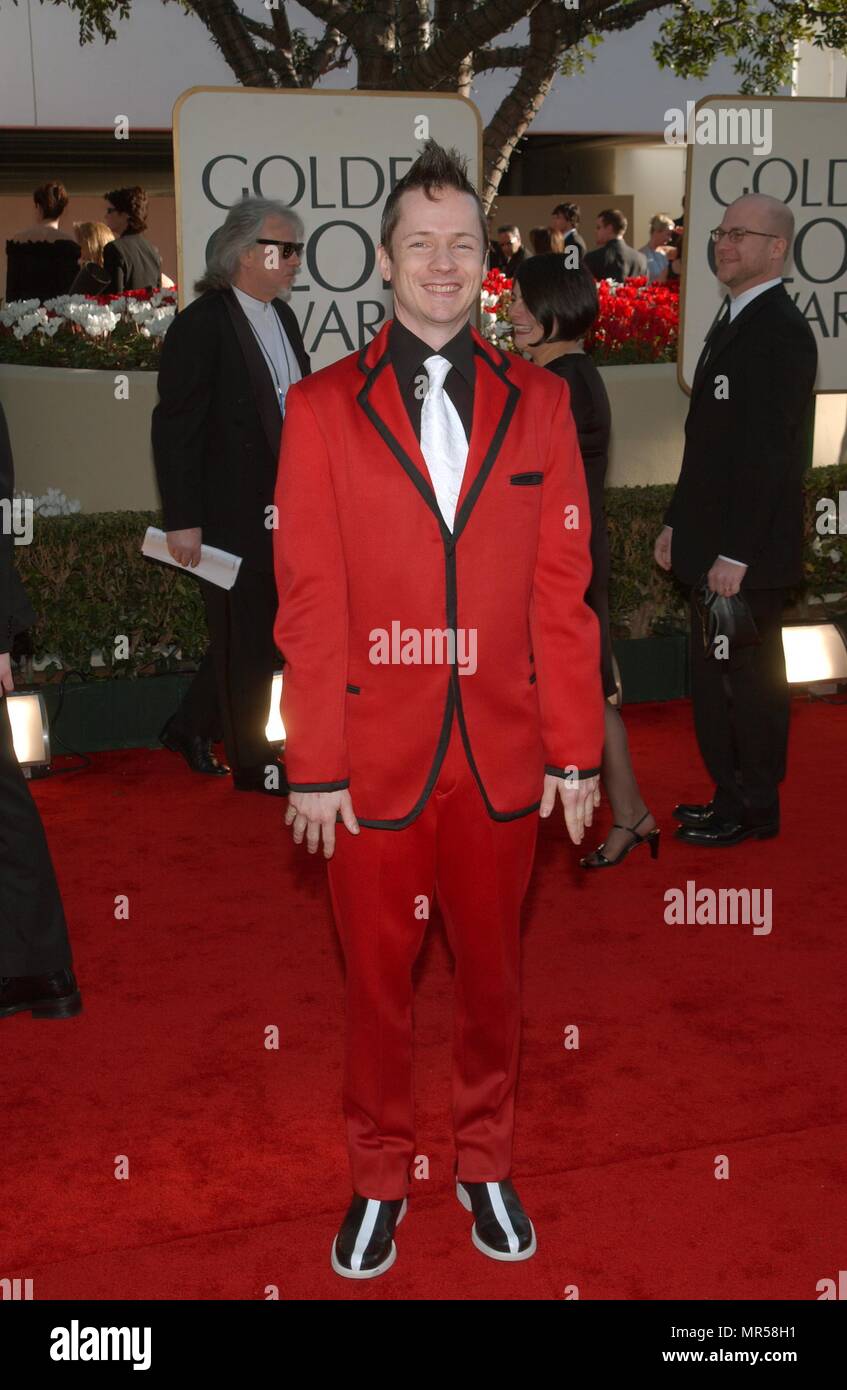 John Cameron Mitchell (HEDWIG AND THE ANGRY INCH) nominated for Best Performance by an Actor in a Motion Picture-Musical or Comedy arrives at the 2002 GOLDEN GLOBE AWARDS at the Beverly Hills Hilton in Beverly Hills, CA, Sunday, January 20, 2002.  MitchellJohnCameron01.JPGMitchellJohnCameron01 Red Carpet Event, Vertical, USA, Film Industry, Celebrities,  Photography, Bestof, Arts Culture and Entertainment, Topix Celebrities fashion /  Vertical, Best of, Event in Hollywood Life - California,  Red Carpet and backstage, USA, Film Industry, Celebrities,  movie celebrities, TV celebrities, Music ce Stock Photo