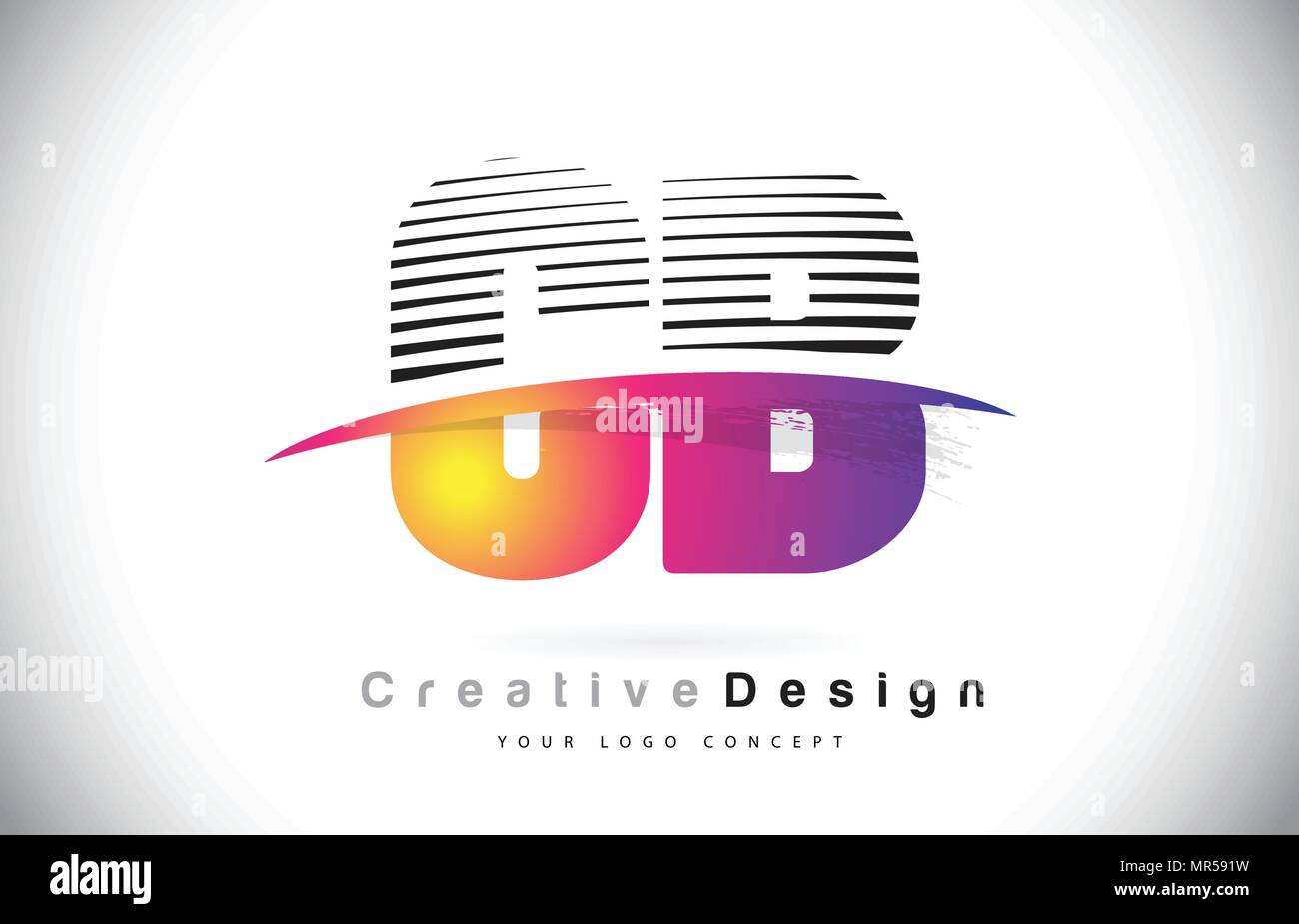 CB C B Letter Logo Design With Creative Lines and Swosh in Purple Brush ...