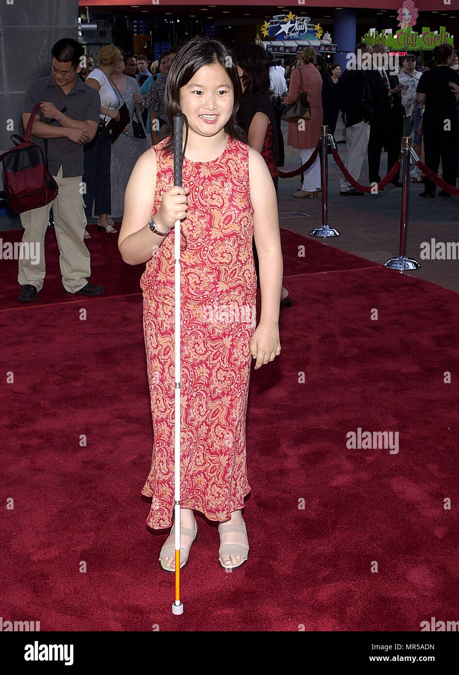 Dionne Quan voice of Kimmi in the Rugrats in Paris arriving at the