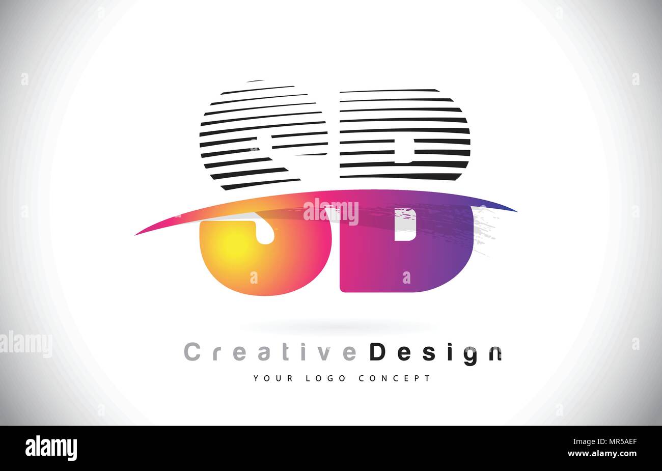SB S B Letter Logo Design With Creative Lines and Swosh in Purple Brush ...