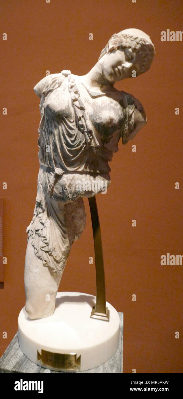 Ancient Roman statue of an Amazon warrior, found in Austria. Dated 2nd Century Stock Photo