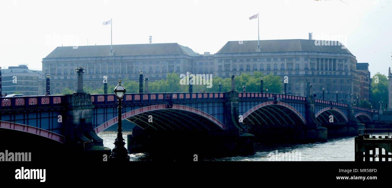 MI5 headquarters at Thames House, on Millbank in London. The Security Service, also MI5 (Military Intelligence, Section 5), is the United Kingdom's domestic counter-intelligence and security agency and is part of its intelligence machinery Stock Photo