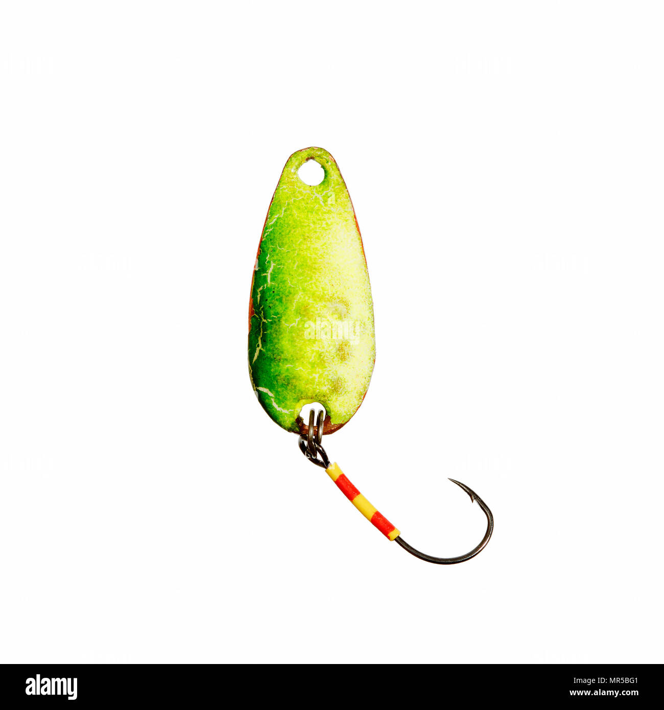 Old fishing lure isolated on white Stock Photo Alamy