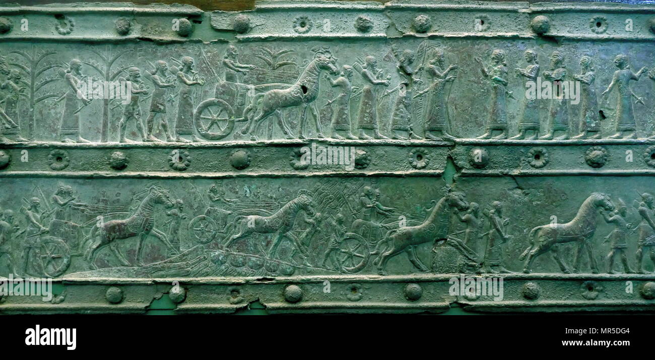 The reconstructed Balawat Gates which adorned the main doors of several ...