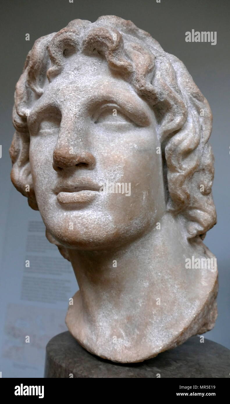 Marble portrait bust of Alexander the Great, 356-323 BC. Possibly from ...