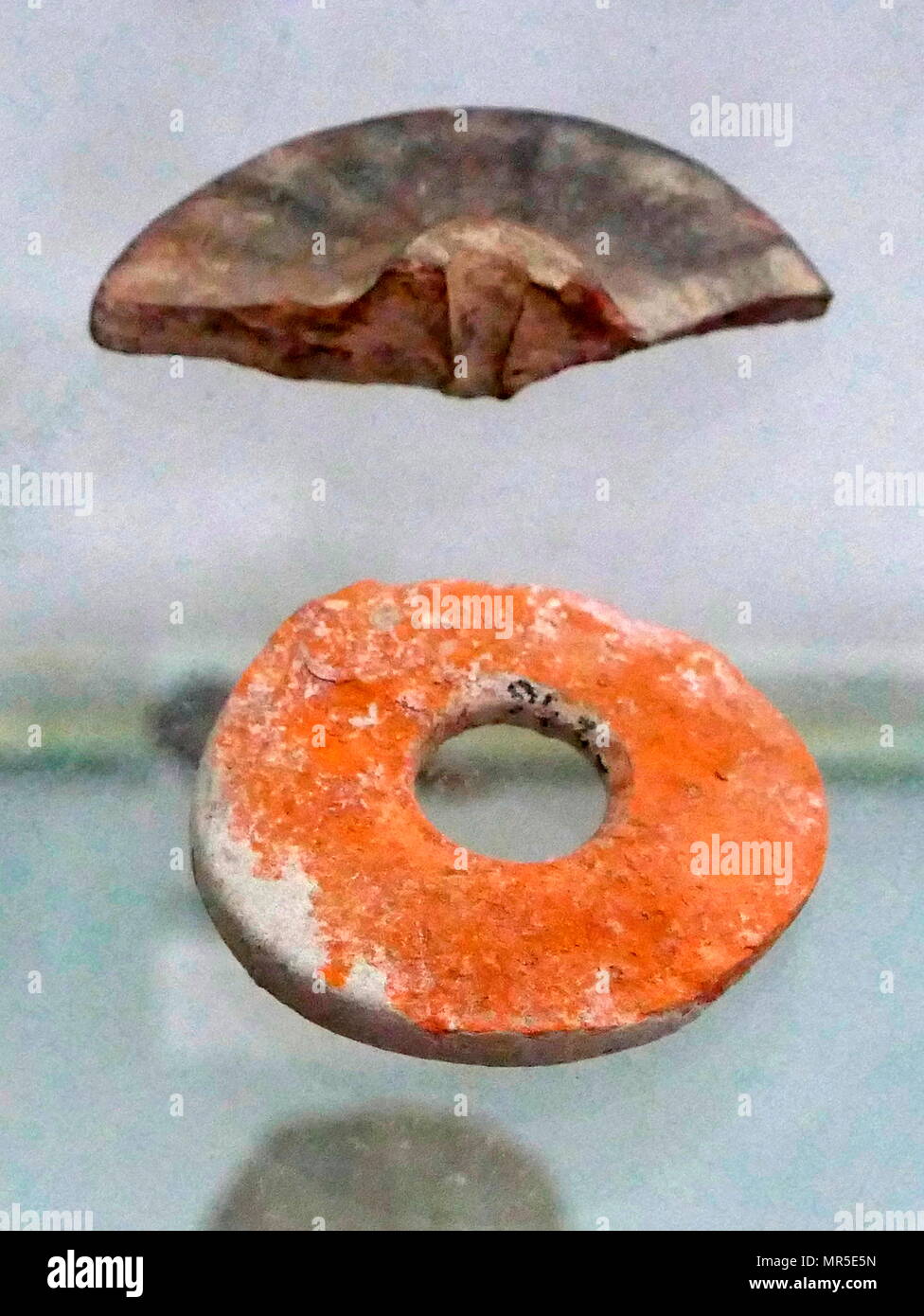 Bronze seals from the Indus Valley Civilisation at Mohenjo-Daro, Pakistan. The Indus Valley Civilisation was a Bronze Age culture, (3300–1300 BCE; mature period 2600–1900 BCE) mainly in the north-western regions of South Asia, extending from what today is northeast Afghanistan to Pakistan and northwest India Stock Photo