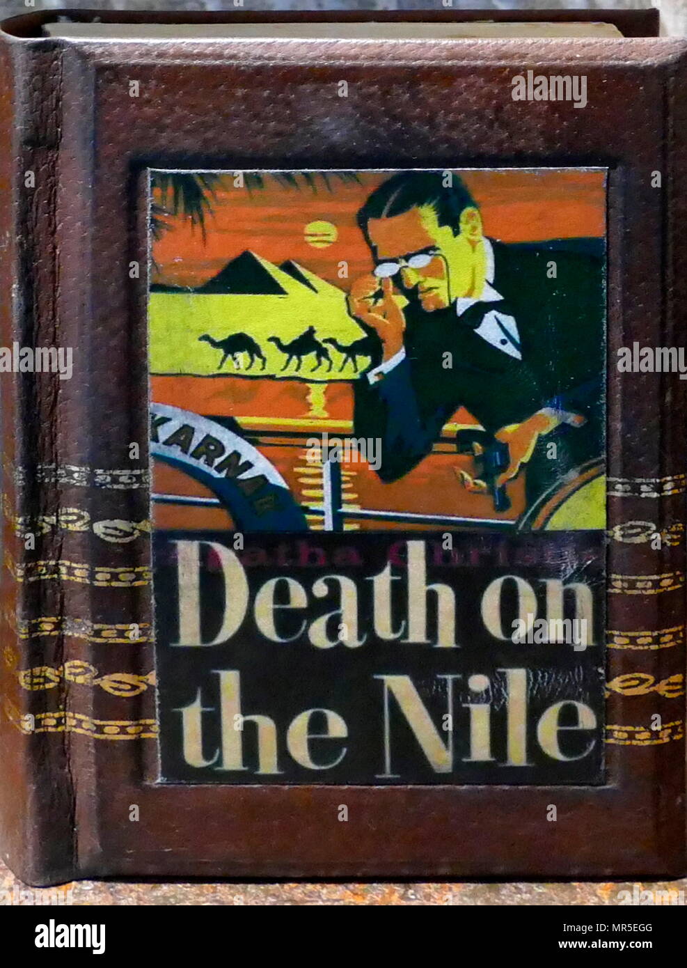 Cover of the book, 'Death on the Nile' a detective fiction by Agatha Christie and first published in the UK by the Collins Crime Club on 1 November 1937 Stock Photo