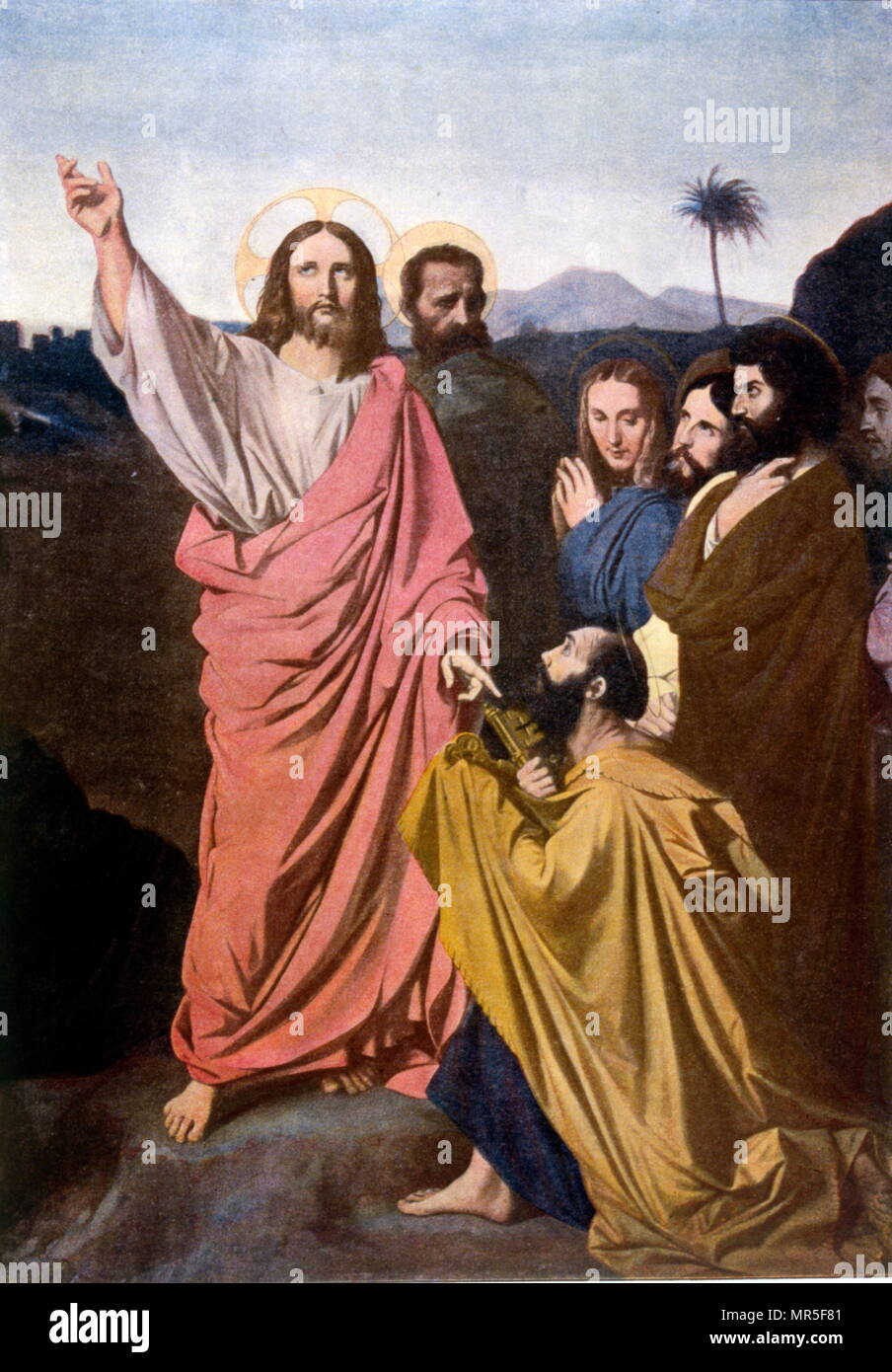 Illustration from the 'Grand Catechism for Families'. 1907. depicting