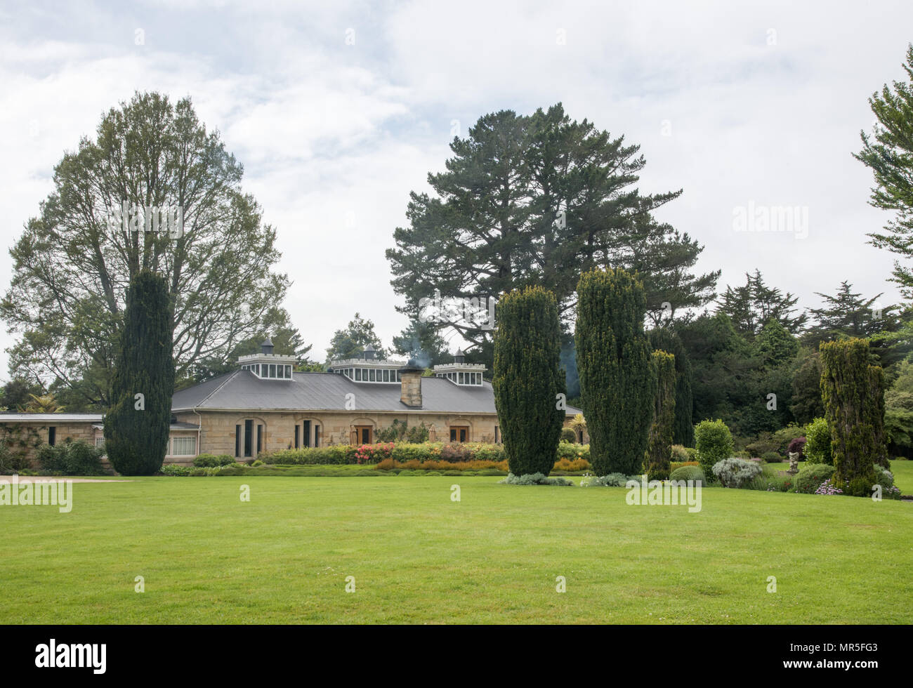 gardens-of-larnach-castle-in-dunedin-hi-res-stock-photography-and