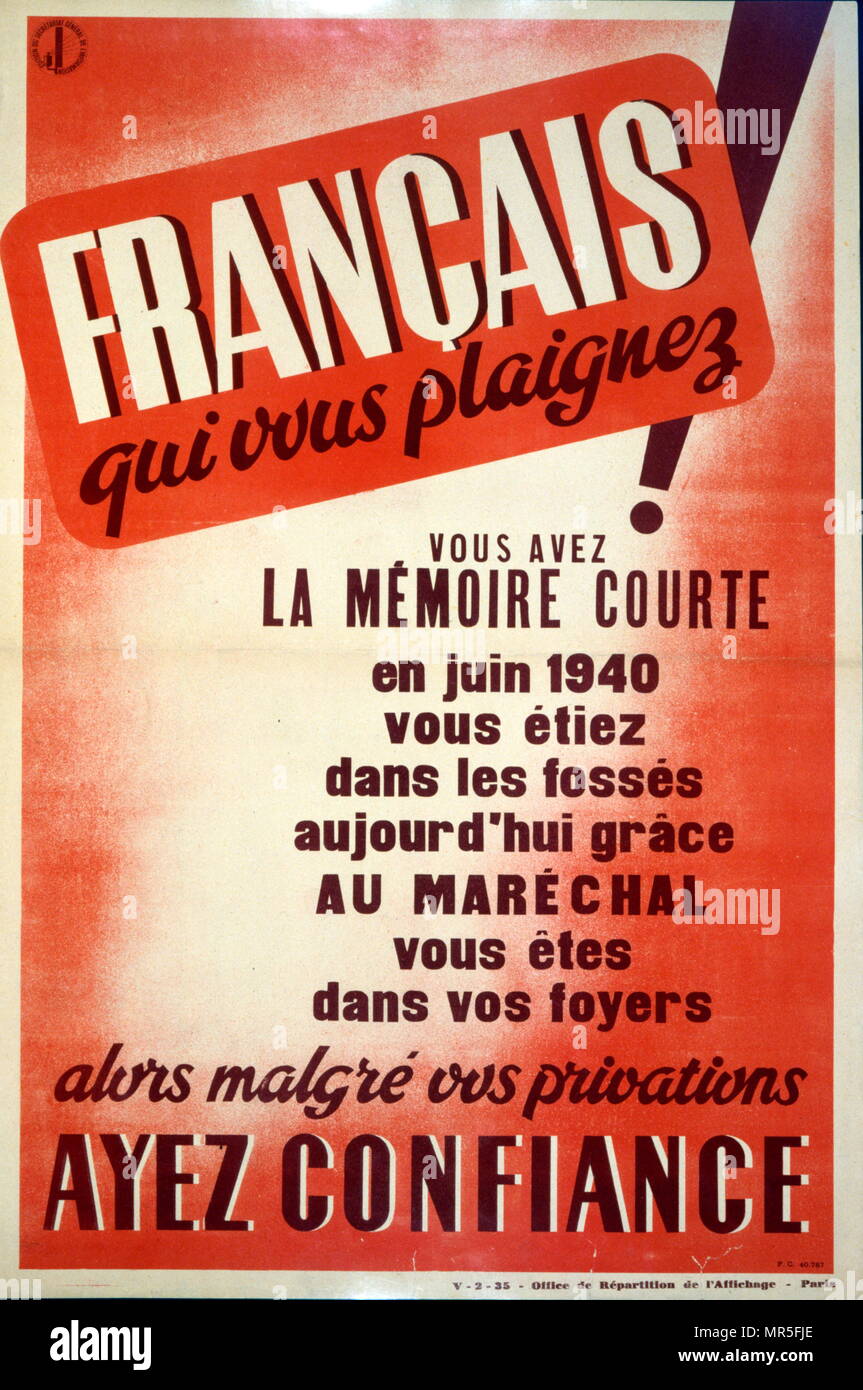 French world war two propaganda poster hi-res stock photography and ...