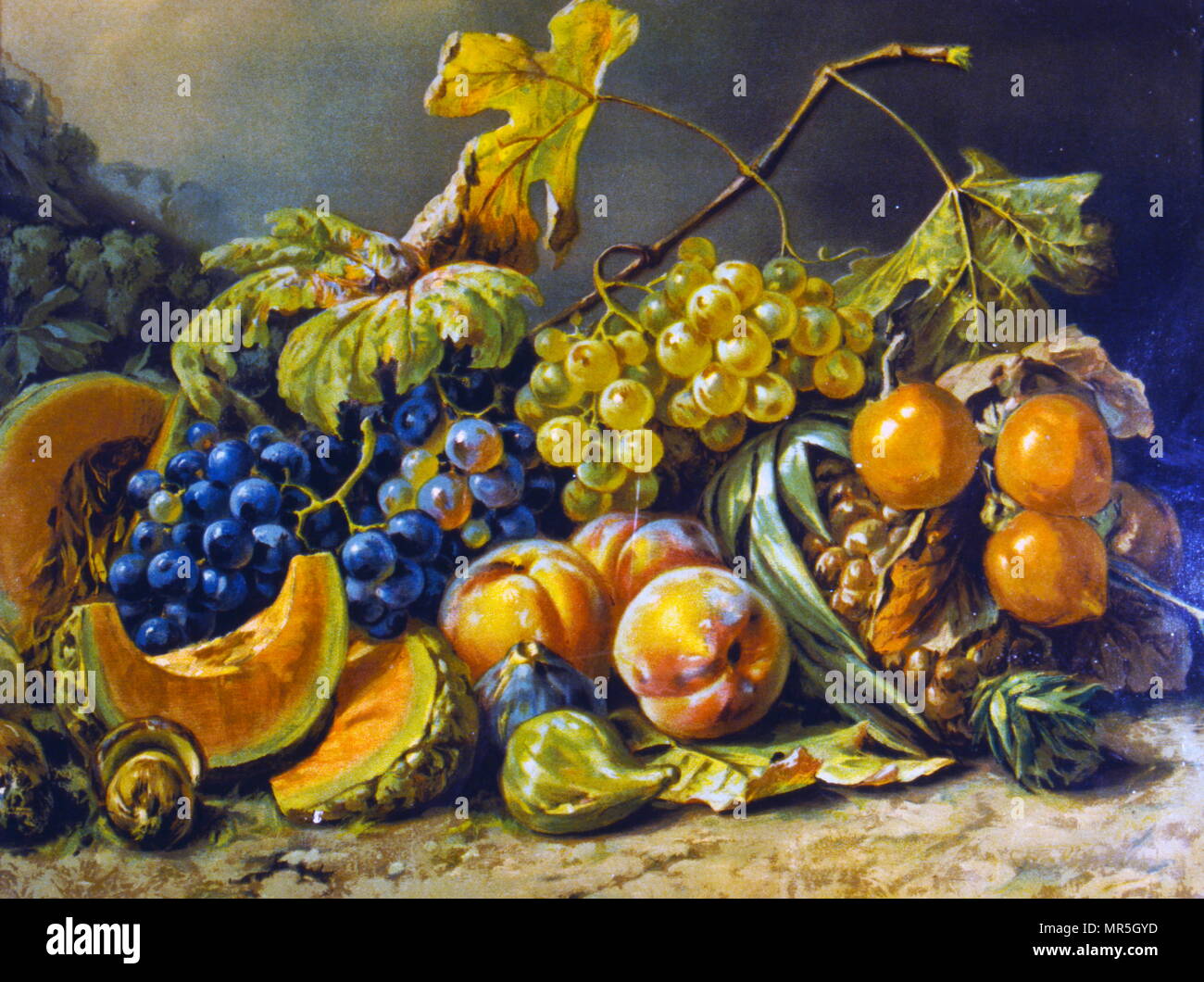 French 19th century still life painting. Artist unknown); . Circa 1870 Stock Photo