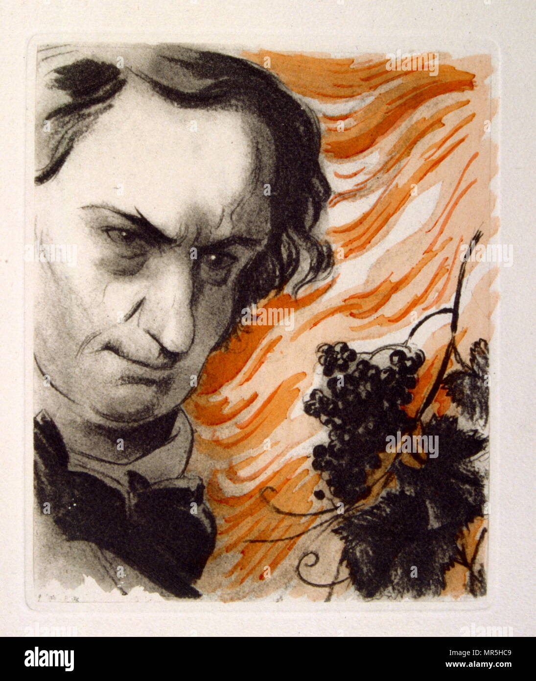 Illustration For The Poem Wine By Charles Pierre Baudelaire 1821 1867 French Poet Drawn In 1907 By Raoul Serres 1881 1971 A French Illustrator And Printmaker The Poem Appeared In Les Fleurs