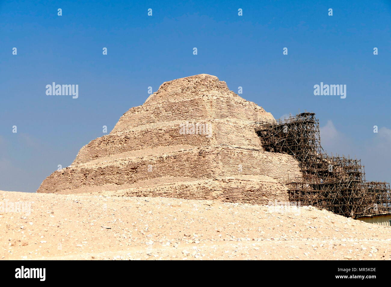 Step Pyramid of Djoser, at Saqqara, Egypt. Saqqara was an ancient ...