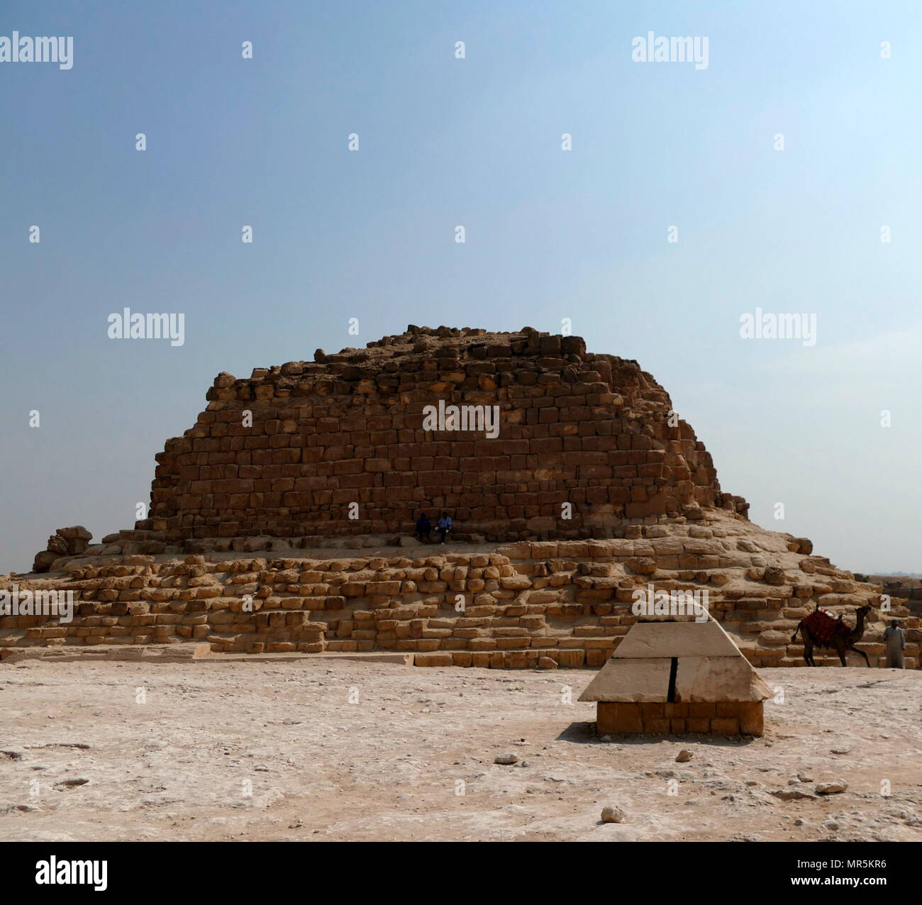 G1b - Meritit, one of the three queen's pyramids, to the east of The Great Pyramid of Khufu, in the Giza necropolis. it is not clear which queen was buried there. it may have been Meritit, who was probably one of Khufu's older wives Stock Photo