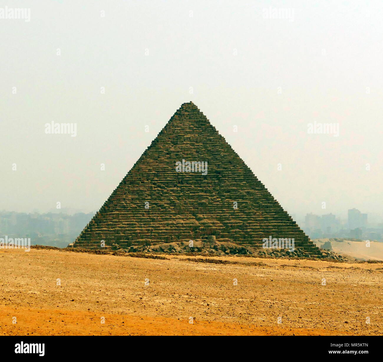 The Pyramid of Menkaure, on the Giza Plateau, Cairo, Egypt, is the ...