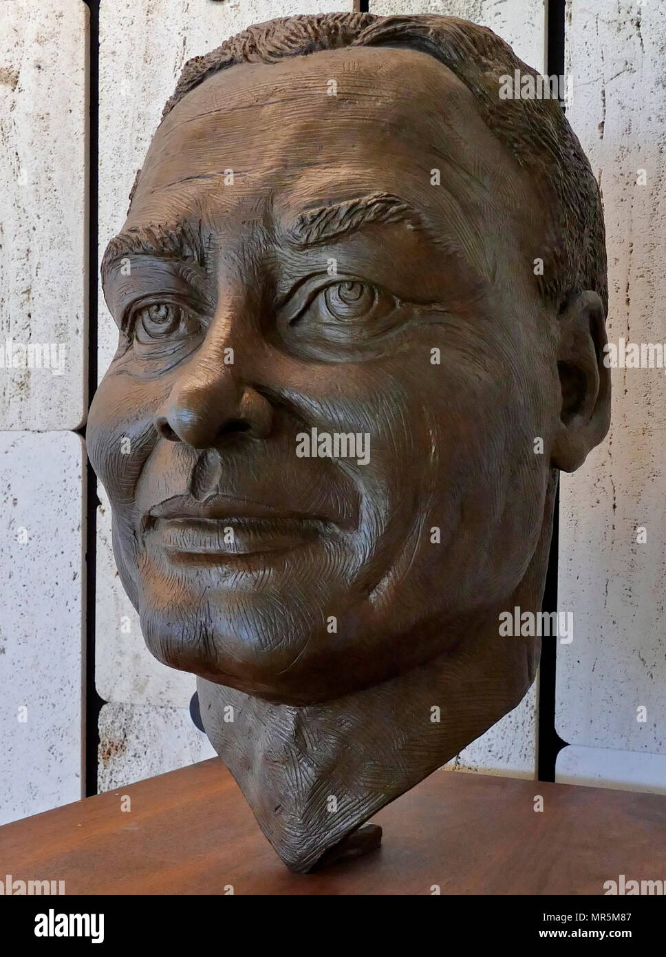 Bust of Ralph Johnson Bunche (1903 – 1971). American political scientist, academic, and diplomat. received the 1950 Nobel Peace Prize for his late 1940s mediation in Israel and Palestine. He was the first African American to be awarded the prize. He was involved in the formation and administration of the United Nations. Stock Photo