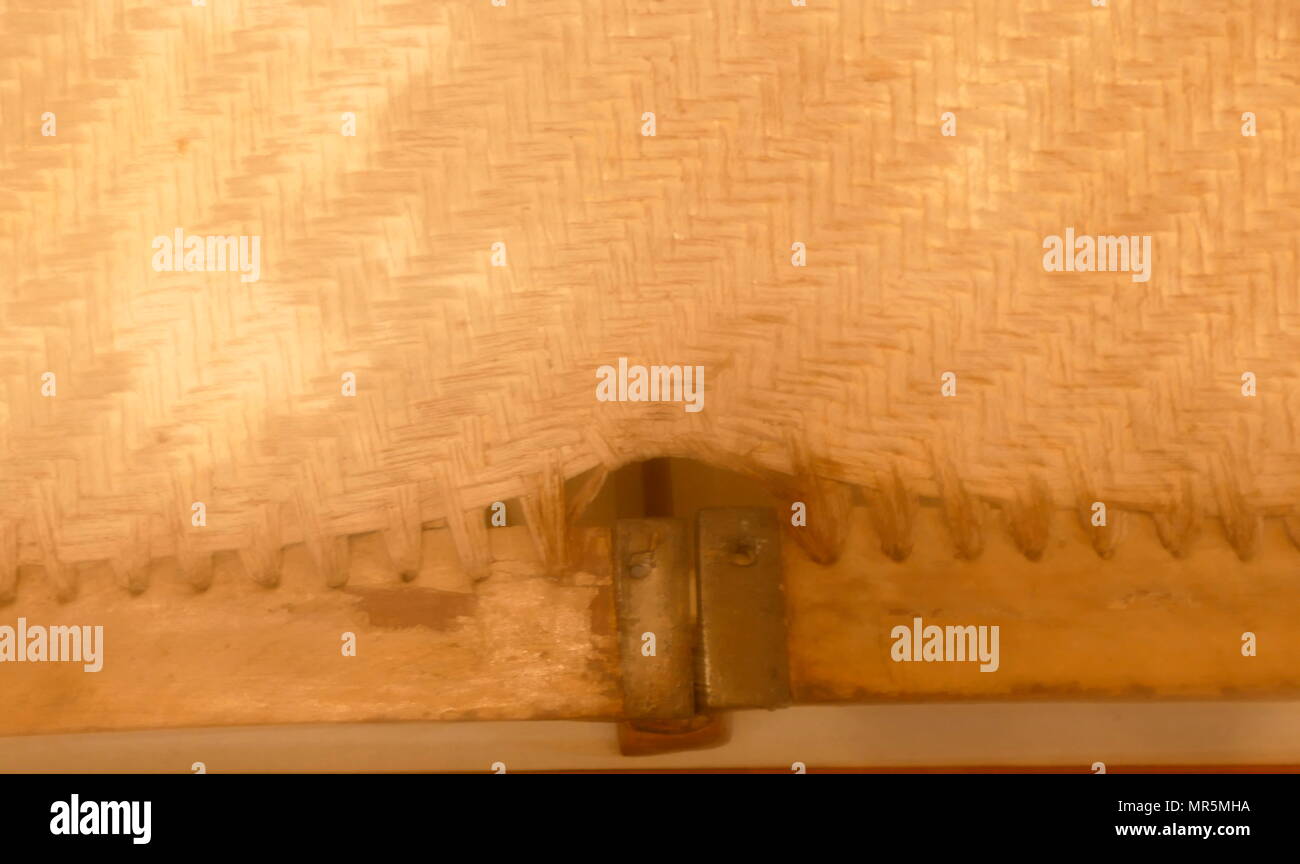 A hinge is used in a folding Egyptian bed from the Tomb of King