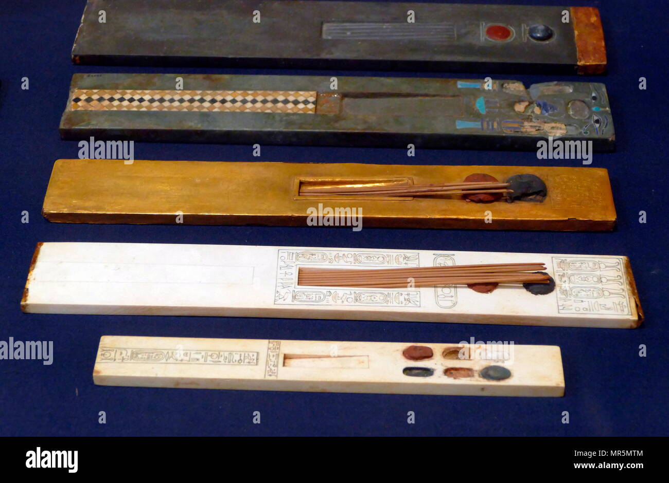 egyptian scribe palette with inscription in hieratic script