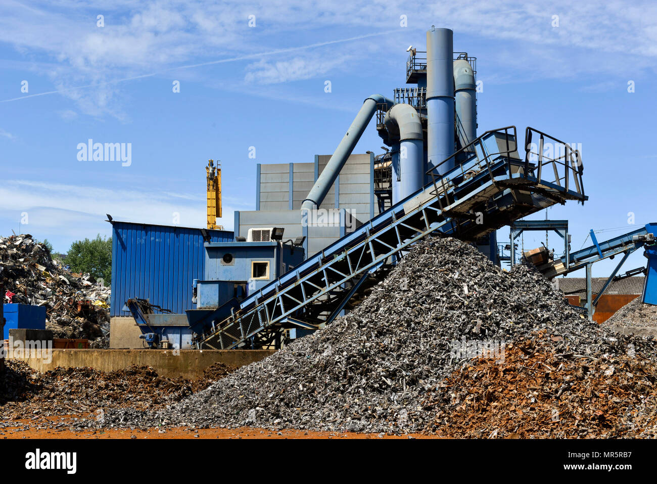 Sirmet in Perigueux, a recycling company specializing in the processing of ferrous scrap metals Stock Photo