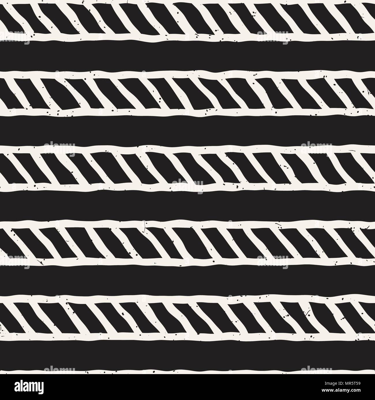 Simple ink geometric pattern. Monochrome black and white strokes ...