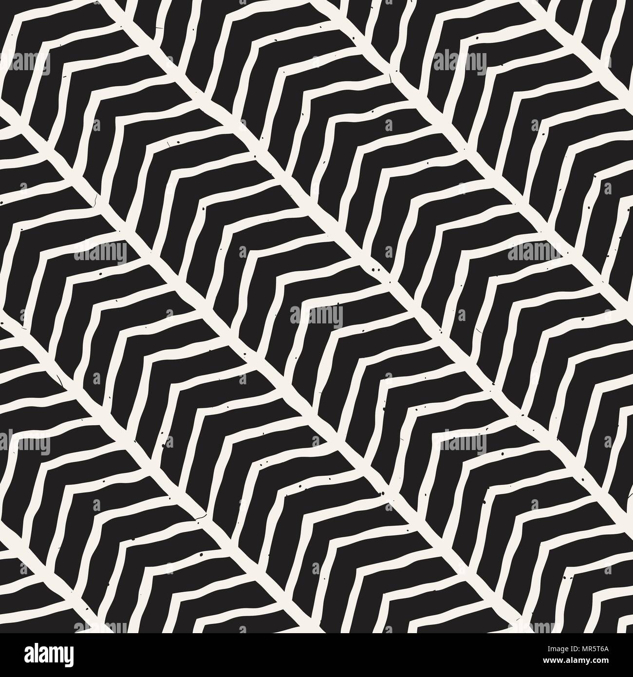 Simple ink geometric pattern. Monochrome black and white strokes ...