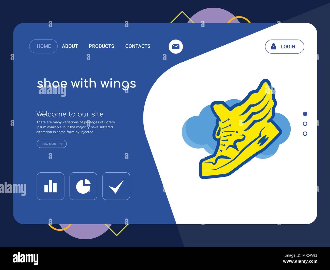 Shoe top wings template