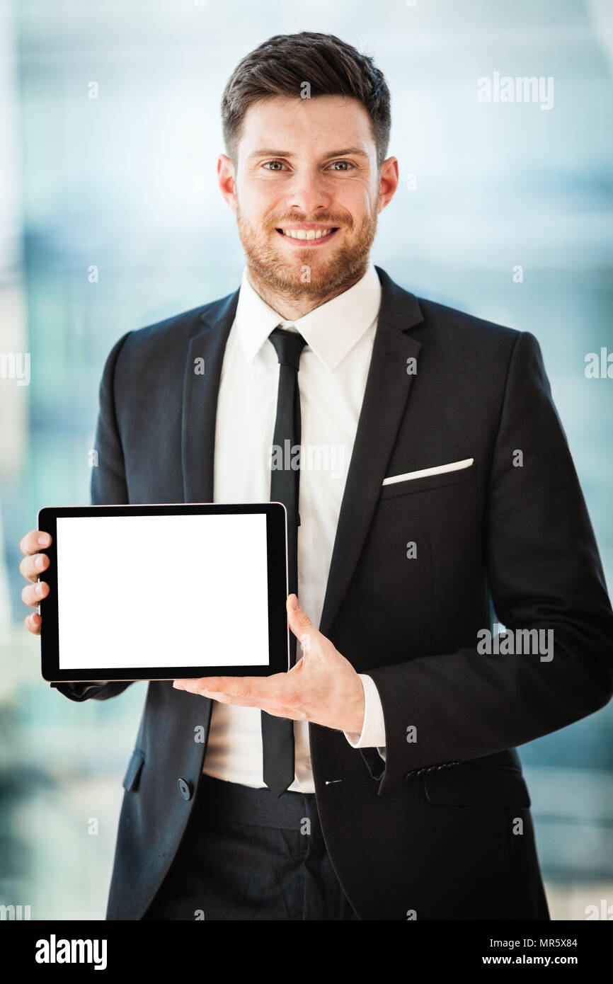 Businessman with digital tablet Stock Photo