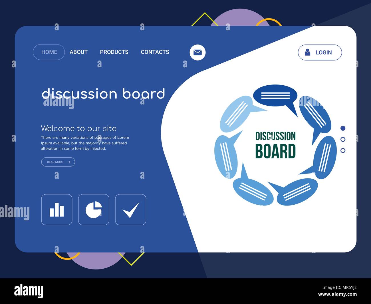 Quality One Page discussion board Website Template Vector Eps, Modern Quality One Page discussion board Website Template Vector Eps, Modern