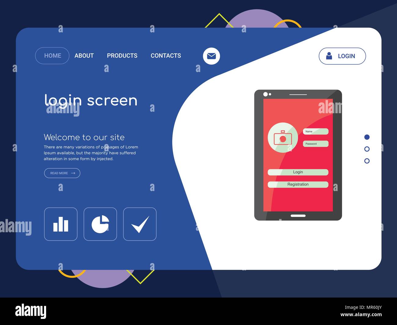 Sketch Blue Youth APP Login UI Interface UI | SKETCH Free Download - Pikbest