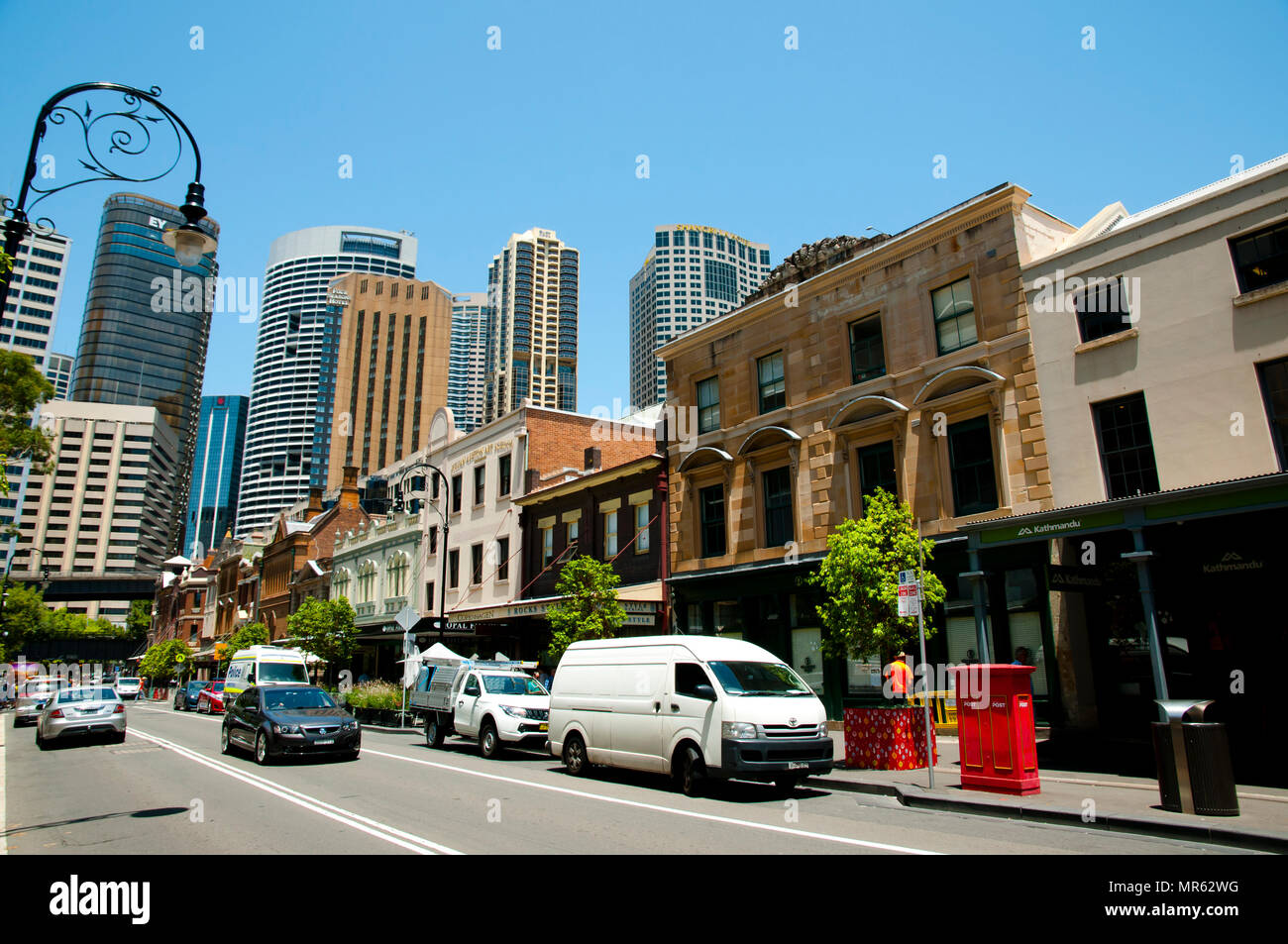 SYDNEY, AUSTRALIA - December 12, 2016: Argyle Street in the historic area of 'The Rocks' Stock Photo