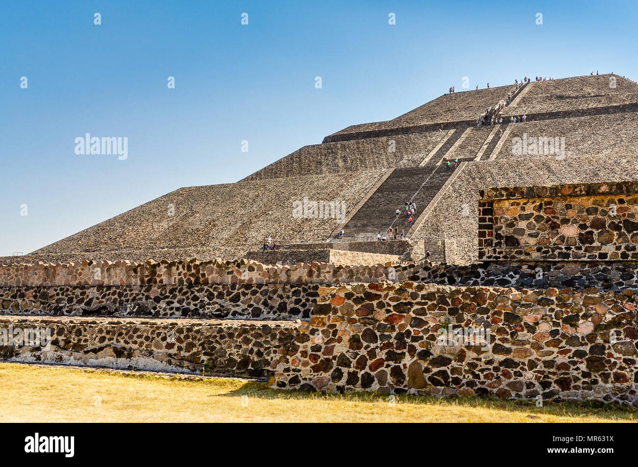 Pyramid of the Sun - Teotihuacan, Mexico Stock Photo