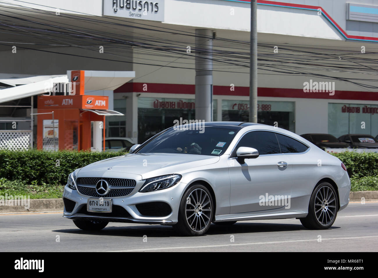 CHIANG MAI, THAILAND - MAY 18 2018: luxury car Mercedes Benz C250. Photo at  radial road no.1001 north of chiangmai city Stock Photo - Alamy
