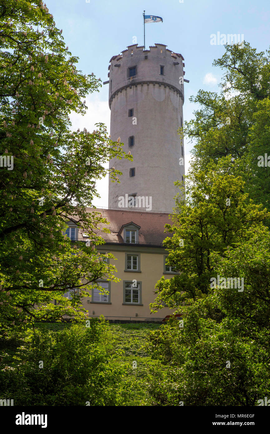 Mehlsack Tower, old fortified defence tower, Ravensburg, Baden-Württemberg, Germany Stock Photo