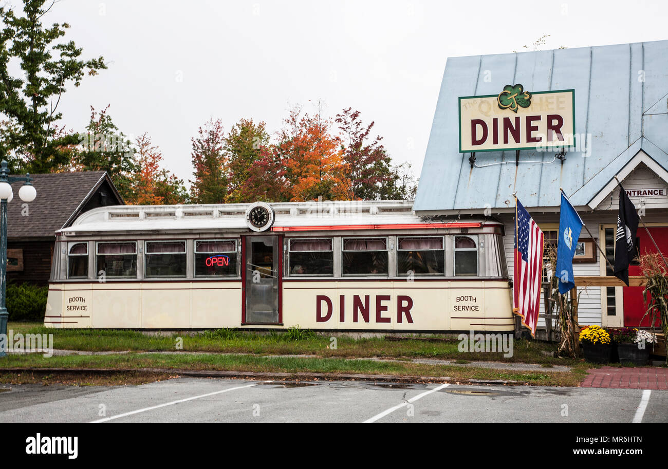 Vintage diner in Quechee Village, Quechee, Vermont, USA, New