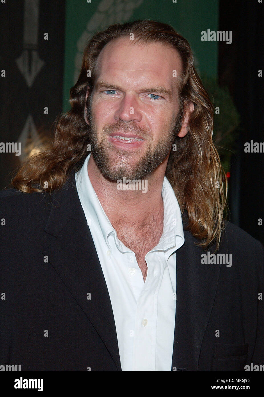 Tyler Mane (X-Men) arriving at the premiere of 'Harry Potter and the Chamber of Secrets'  at the Westwood Village Theatre in Los Angeles. November 14, 2002.  ManeTyler XMen56 Red Carpet Event, Vertical, USA, Film Industry, Celebrities,  Photography, Bestof, Arts Culture and Entertainment, Topix Celebrities fashion /  Vertical, Best of, Event in Hollywood Life - California,  Red Carpet and backstage, USA, Film Industry, Celebrities,  movie celebrities, TV celebrities, Music celebrities, Photography, Bestof, Arts Culture and Entertainment,  Topix, headshot, vertical, one person,, from the year , Stock Photo