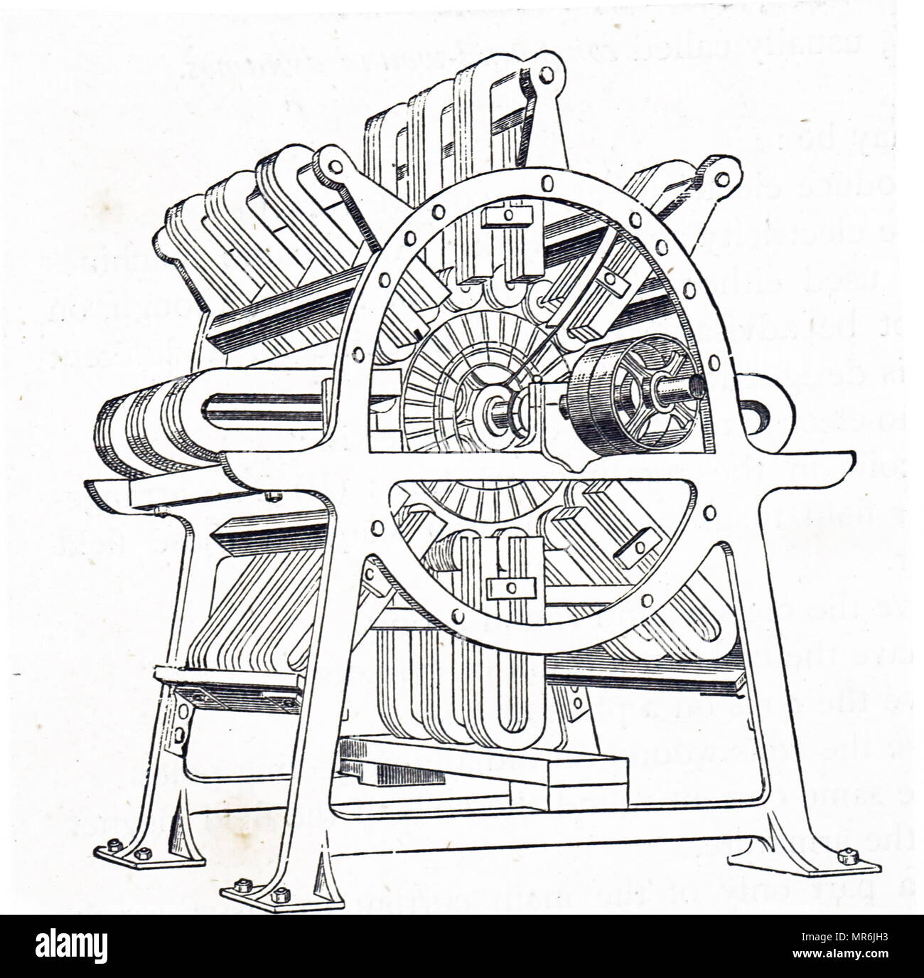 Engraving depicting the alliance generator. Dated 19th century Stock