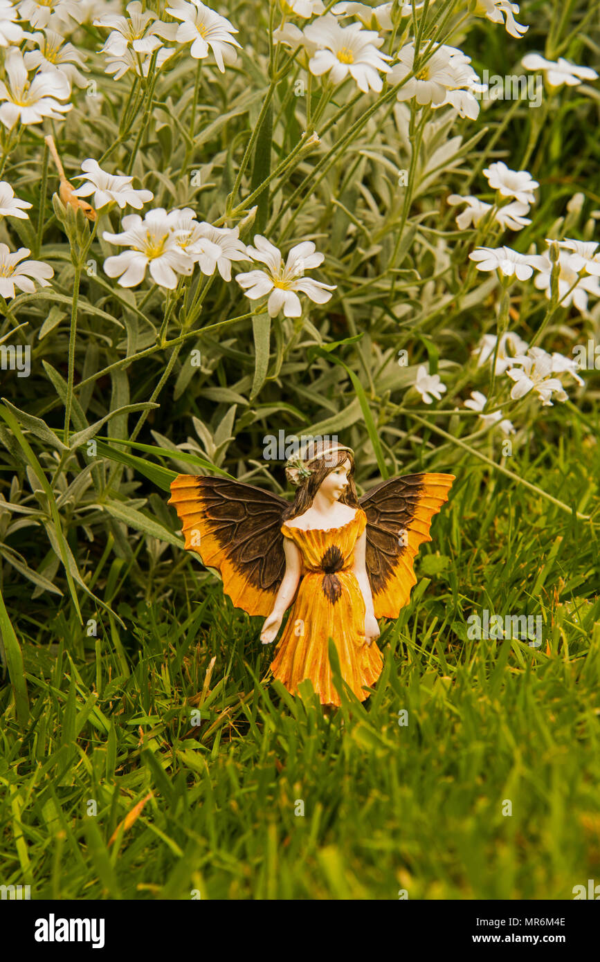 Model fairy in the garden Stock Photo
