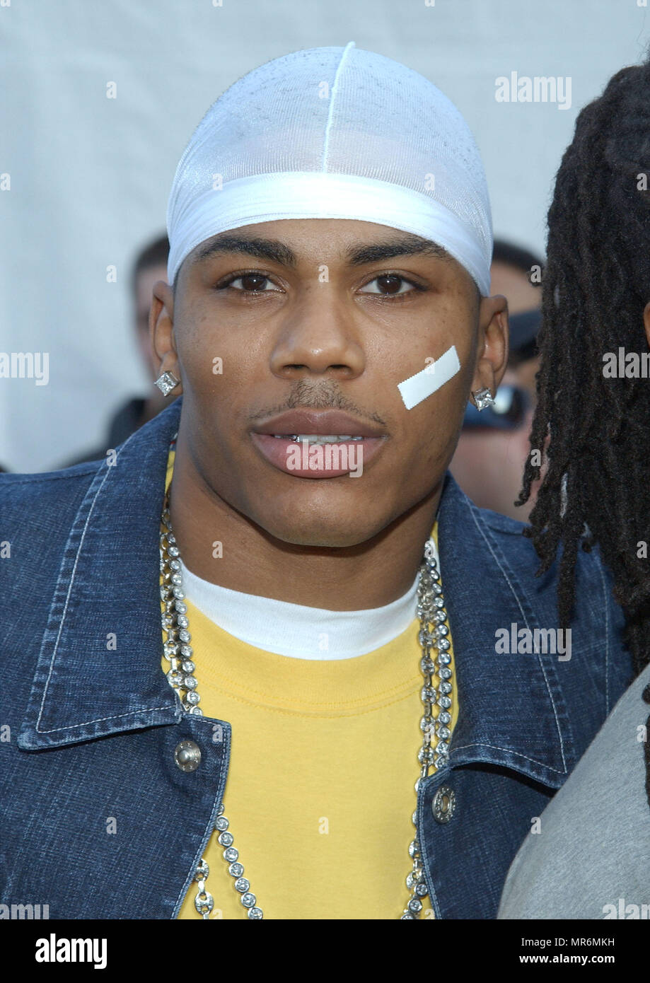 Nelly arrives at the 30th Annual AMAs held at the Shrine Auditorium in Los Angeles, CA, January 13, 2003.  Nelly01B Red Carpet Event, Vertical, USA, Film Industry, Celebrities,  Photography, Bestof, Arts Culture and Entertainment, Topix Celebrities fashion /  Vertical, Best of, Event in Hollywood Life - California,  Red Carpet and backstage, USA, Film Industry, Celebrities,  movie celebrities, TV celebrities, Music celebrities, Photography, Bestof, Arts Culture and Entertainment,  Topix, headshot, vertical, one person,, from the year , 2002, inquiry tsuni@Gamma-USA.com Stock Photo